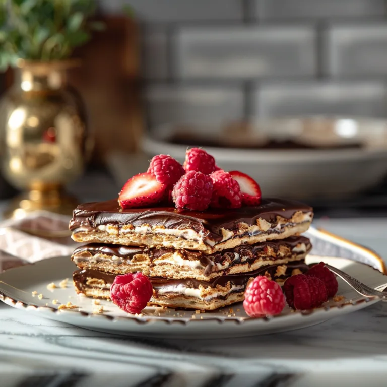 Easy No Bake Chocolate Eclair Cake