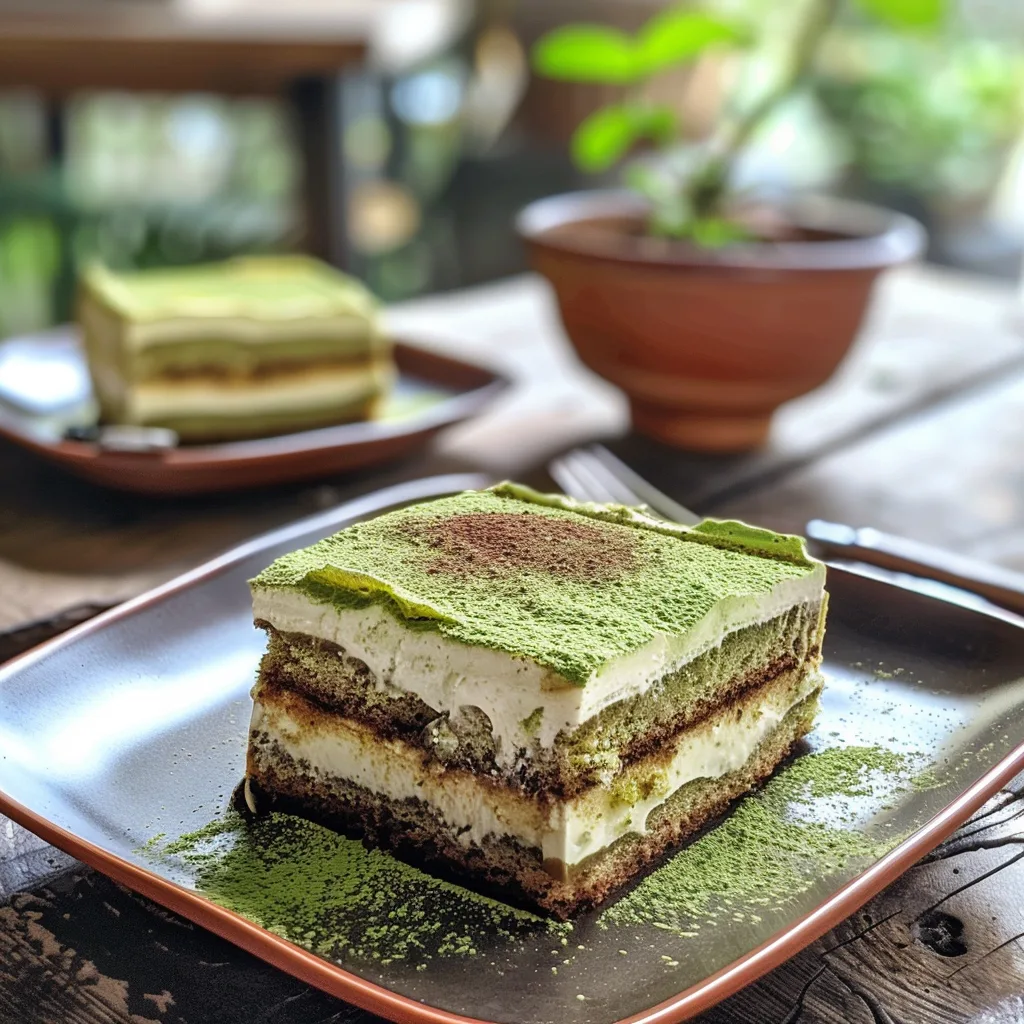 Creamy Matcha Tiramisu Dessert Recipe
