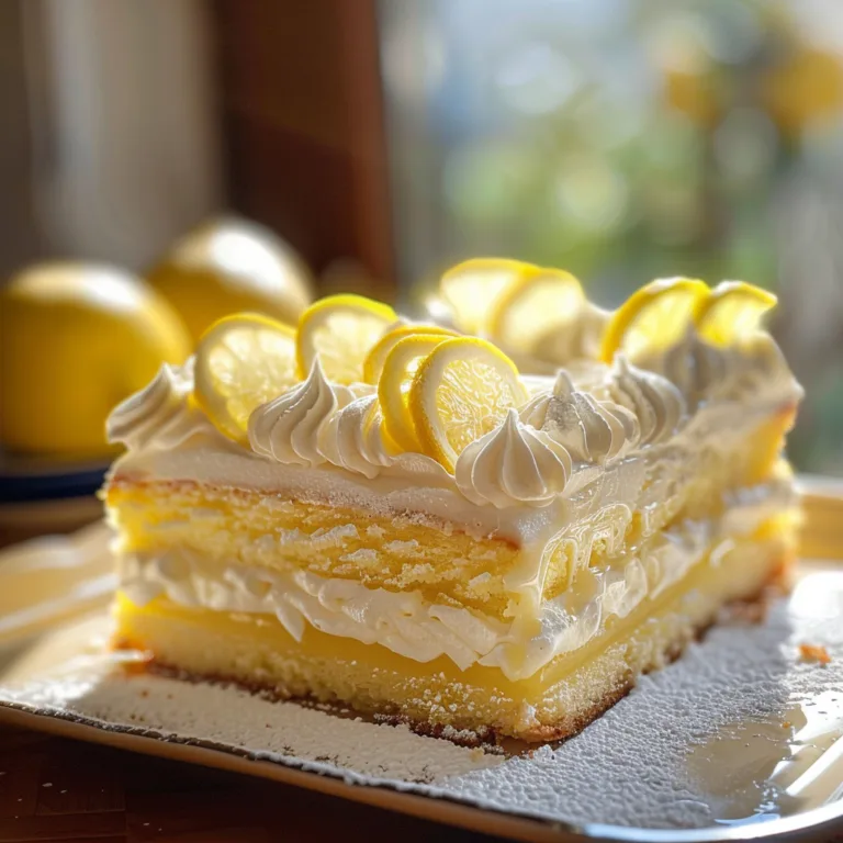 Lemon Cream Cake Easy Dessert