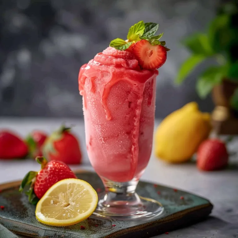 Frozen Strawberry Lemonade Slush Recipe