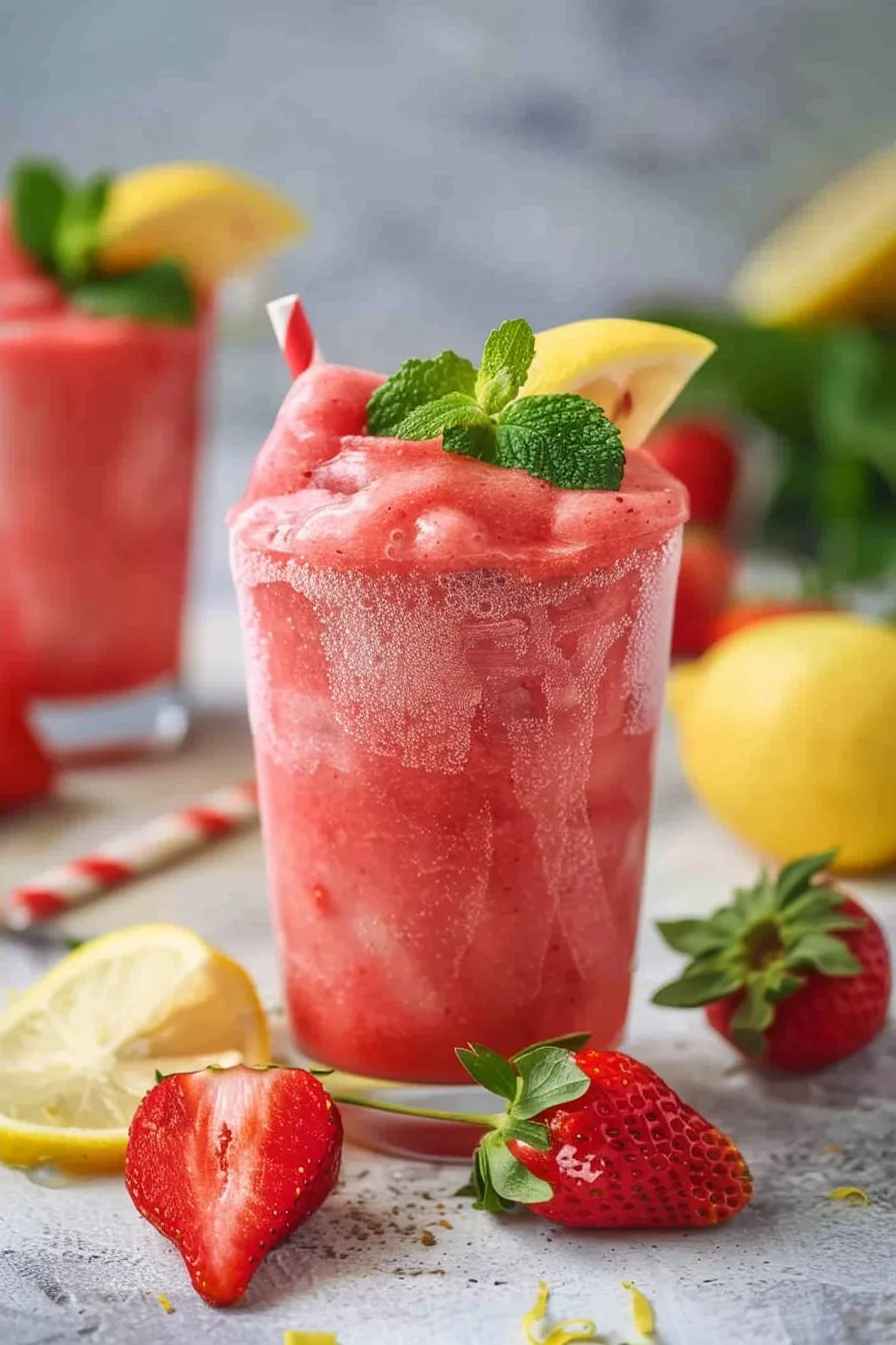 Frozen Strawberry Lemonade Slush Recipe 4 image 1779049855425