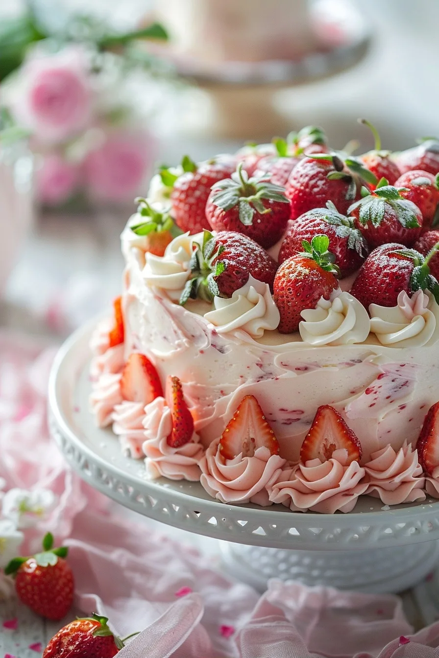 Strawberry Cake with Cream Cheese Frosting 4 image 1779127631392