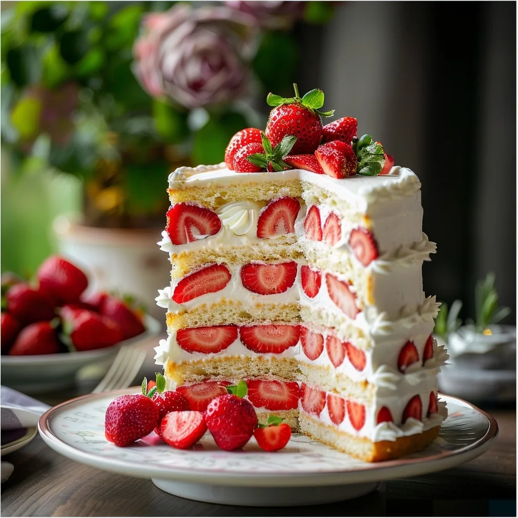 Strawberry Shortcake Layer Cake Recipe