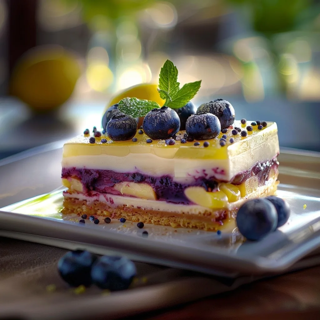 Home 36 Creamy Lemon Blueberry Layered Dessert