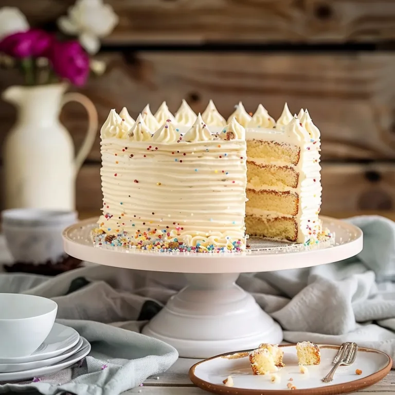 Soft Homemade Vanilla Layer Cake