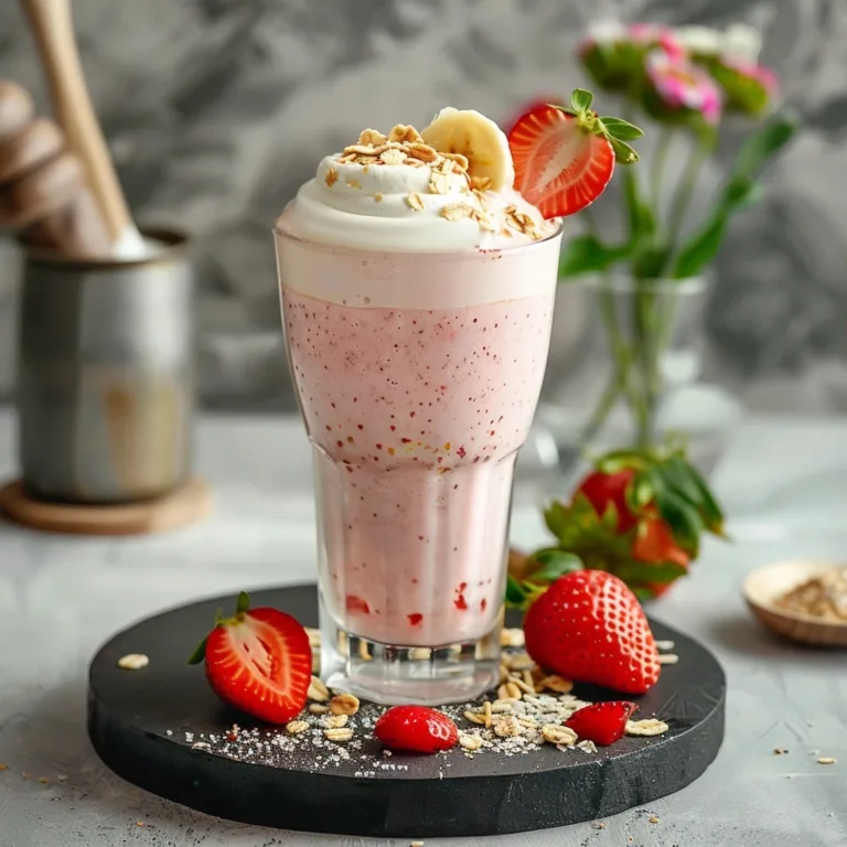High Protein Strawberry Banana Smoothie