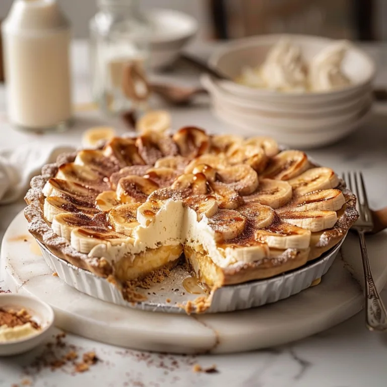 Banana Pudding Pie with Caramel Twist