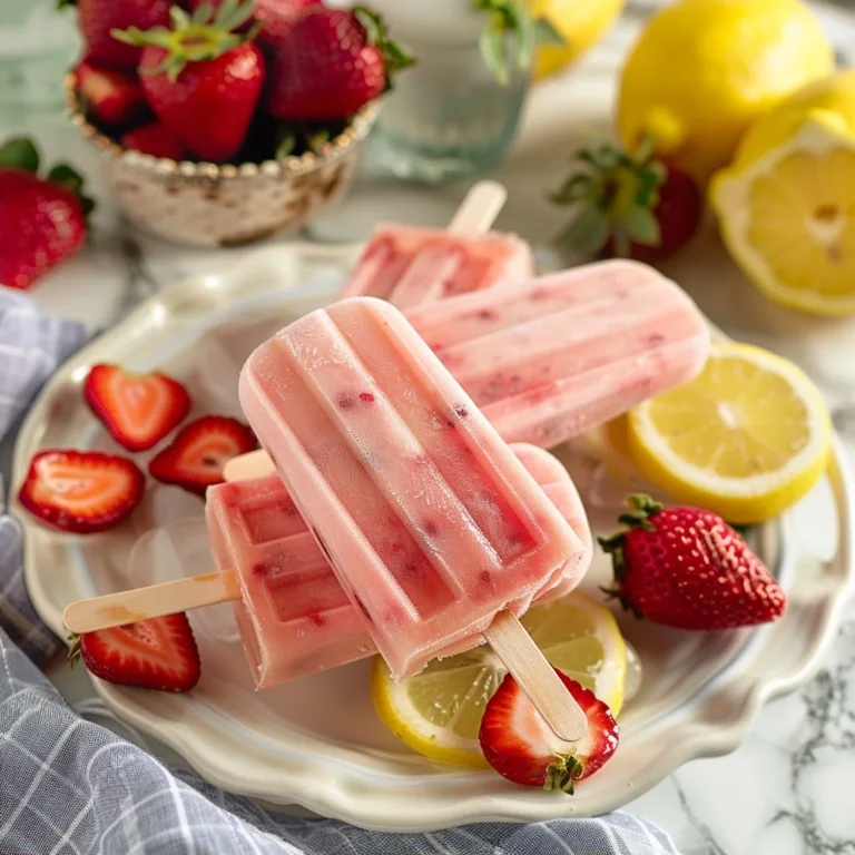 Frozen Strawberry Lemonade Popsicles: A Sweet Escape