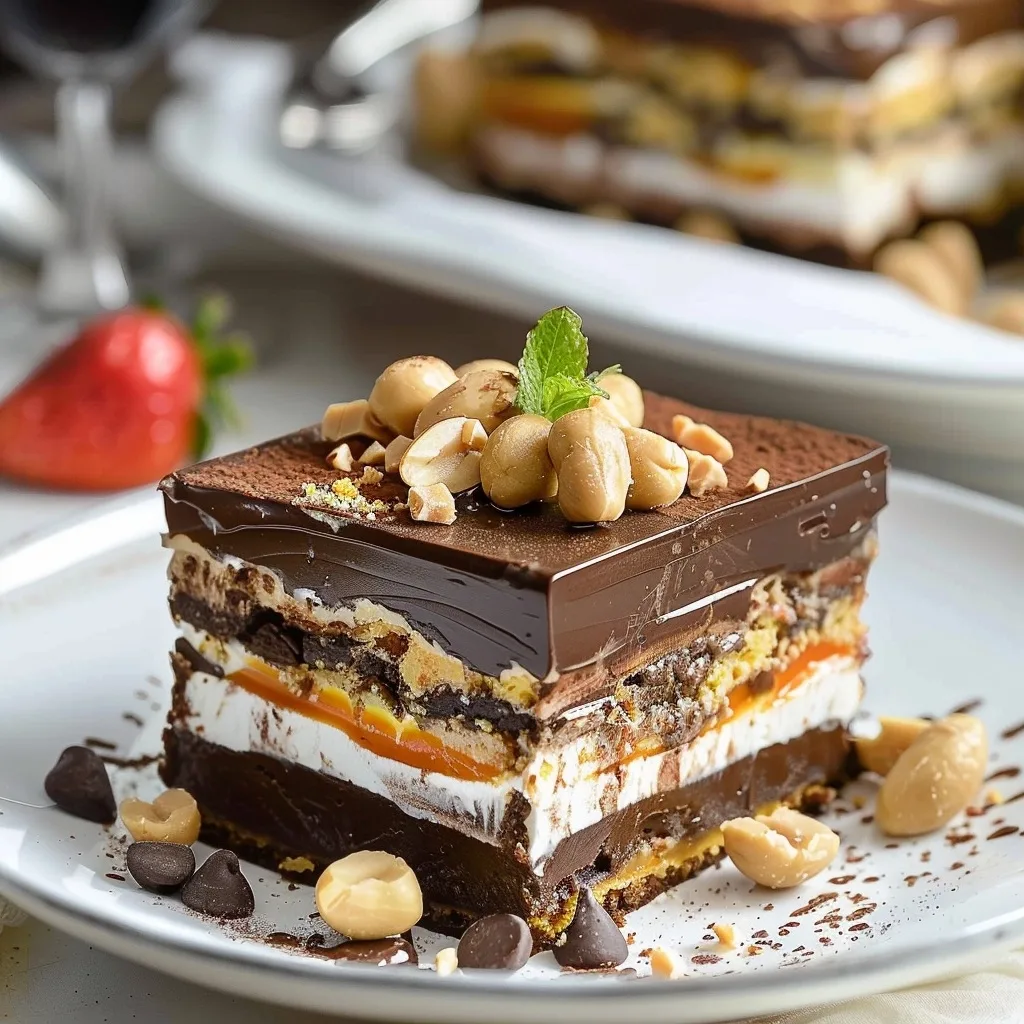 Home 31 Chocolate Peanut Butter Lasagna Dessert