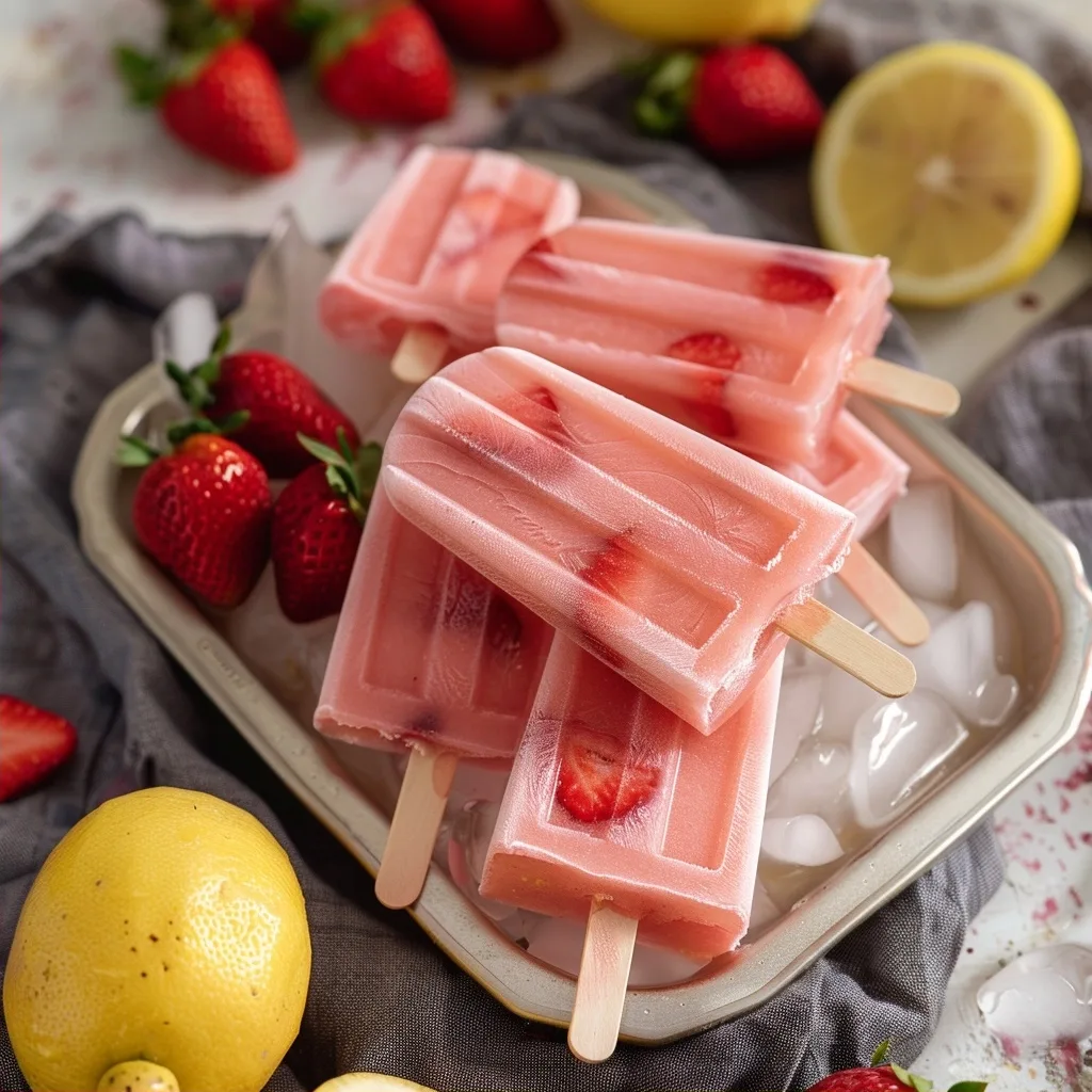 Home 31 Frozen Strawberry Lemonade Popsicles Perfection
