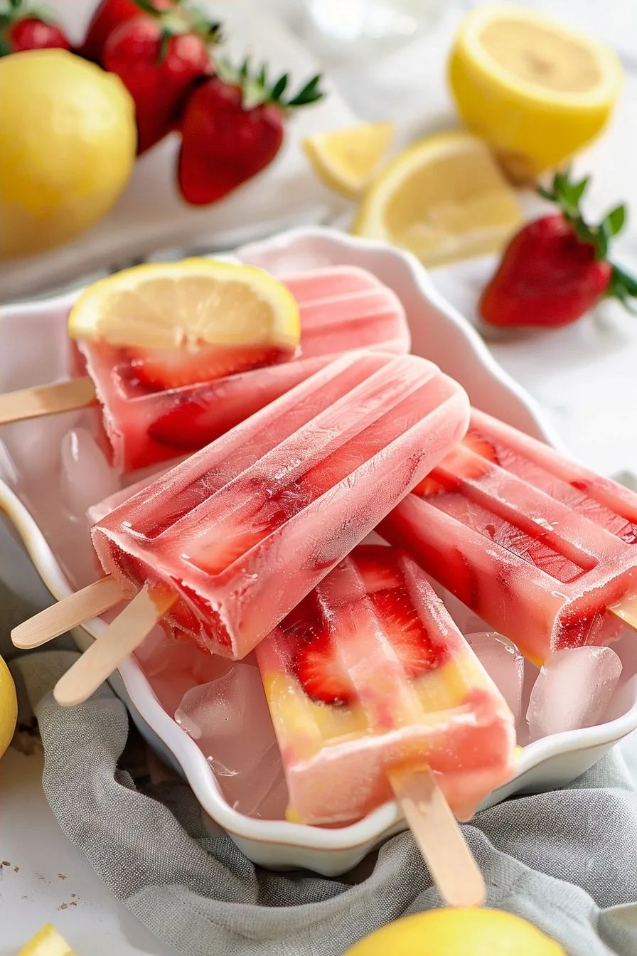 Frozen Strawberry Lemonade Popsicles Perfection 4 image 1779224406813