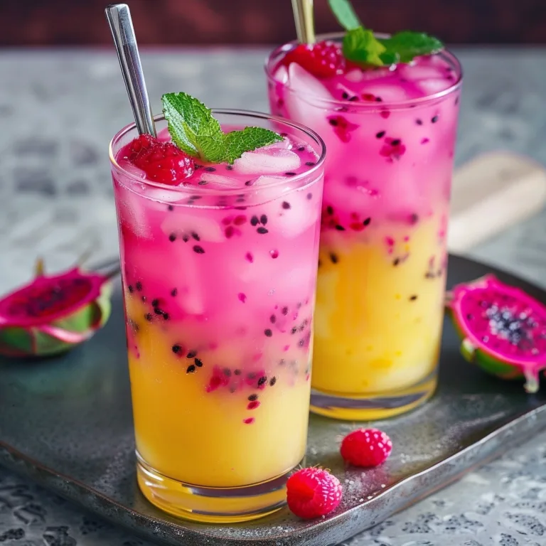 Mango Dragonfruit Lemonade Refresher Recipe