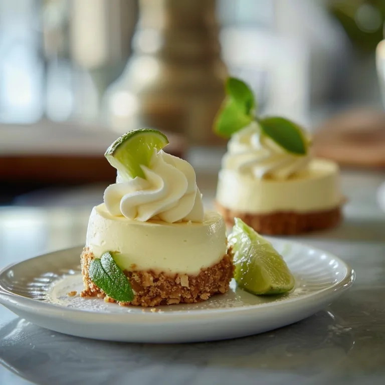 Heavenly No Bake Mini Key Lime Pies