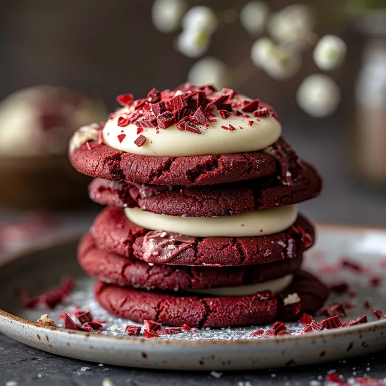 Red Velvet Cookies In Bloom White Chocolate