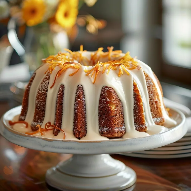 Carrot Bundt Cake Moist Cream Cheese Glaze