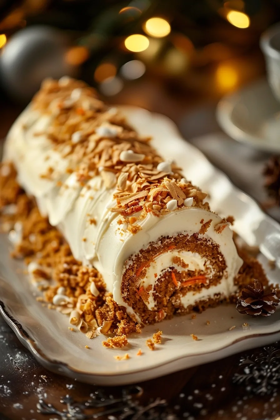 Carrot Cake Roll Cream Cheese Filling Perfection 4 image 1780437744301