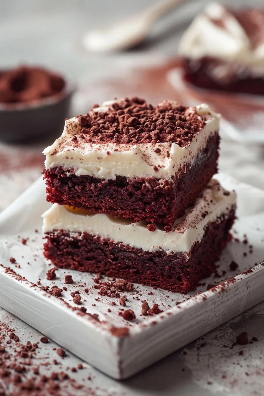 Red Velvet Brownies Fudgy Classic 4 image 1780470809407
