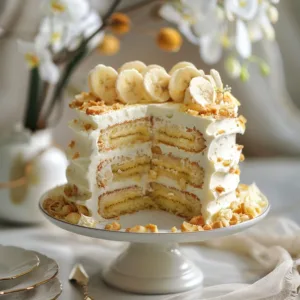 Banana Pudding Layer Cake for Birthday