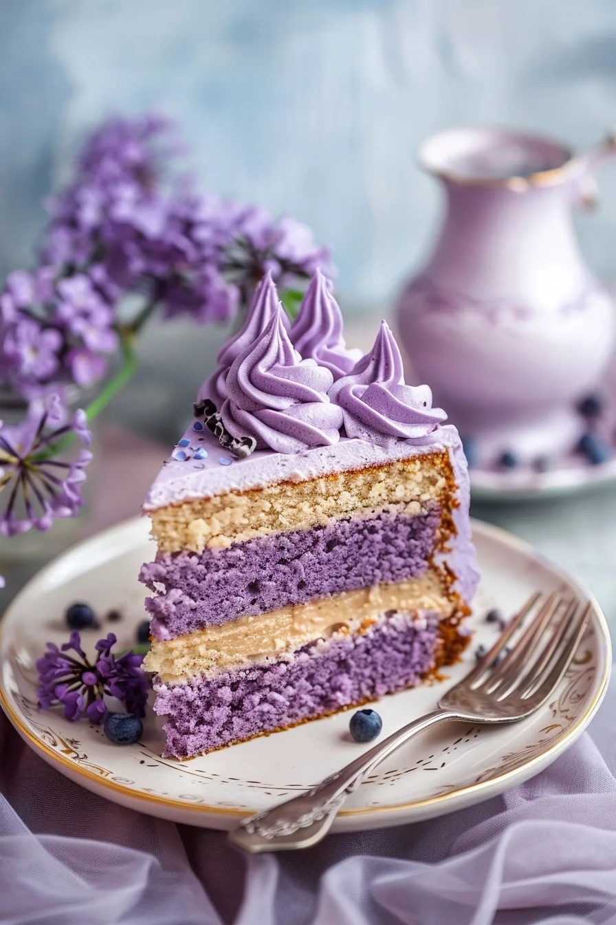 Purple Velvet Cake Cream Frosting Elegant 4 image 1780505323363