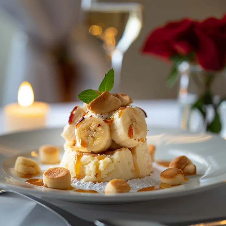 Banana Foster Cobbler with Vanilla Ice Cream
