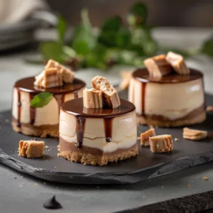 Mini Peanut Butter Cup Cheesecakes