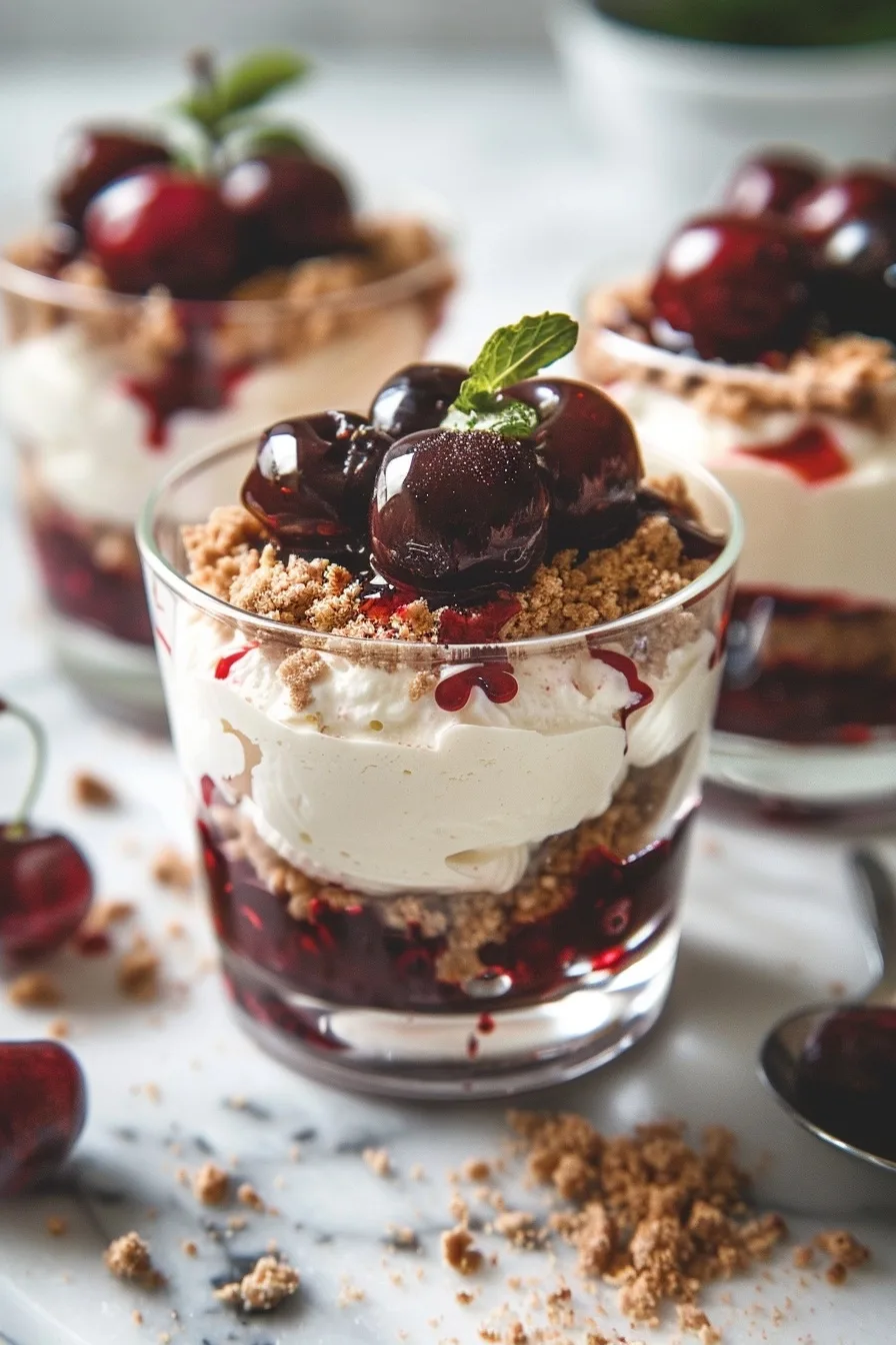 No Bake Cheesecake Parfait with Cherry Pie Filling 4 image 1781033567228