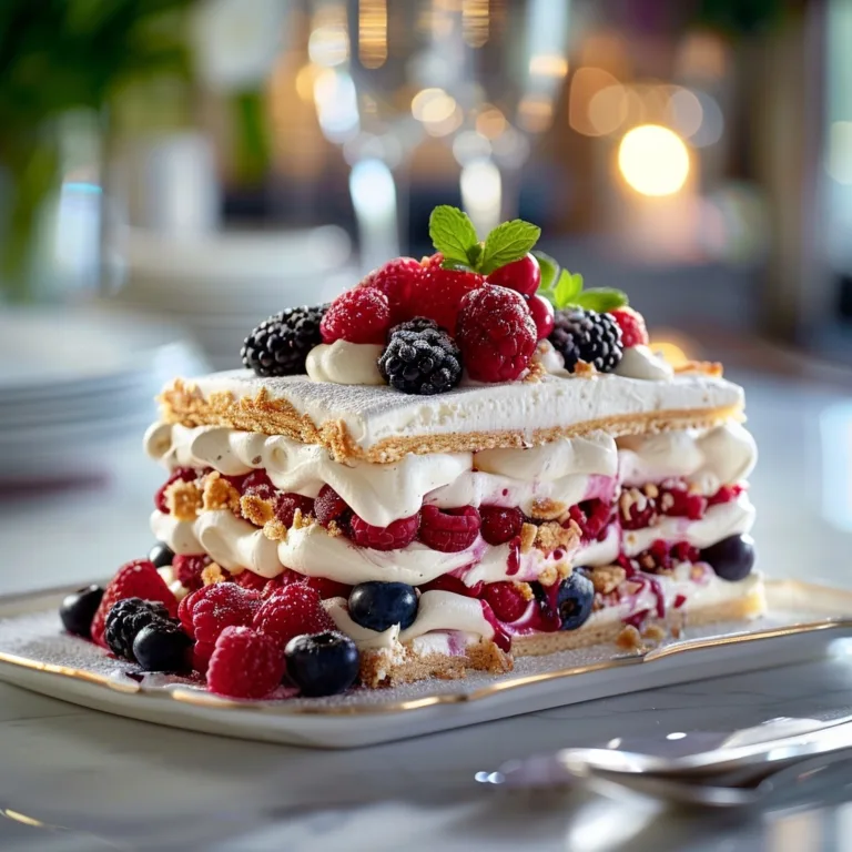 No Bake Summer Berry Icebox Cake