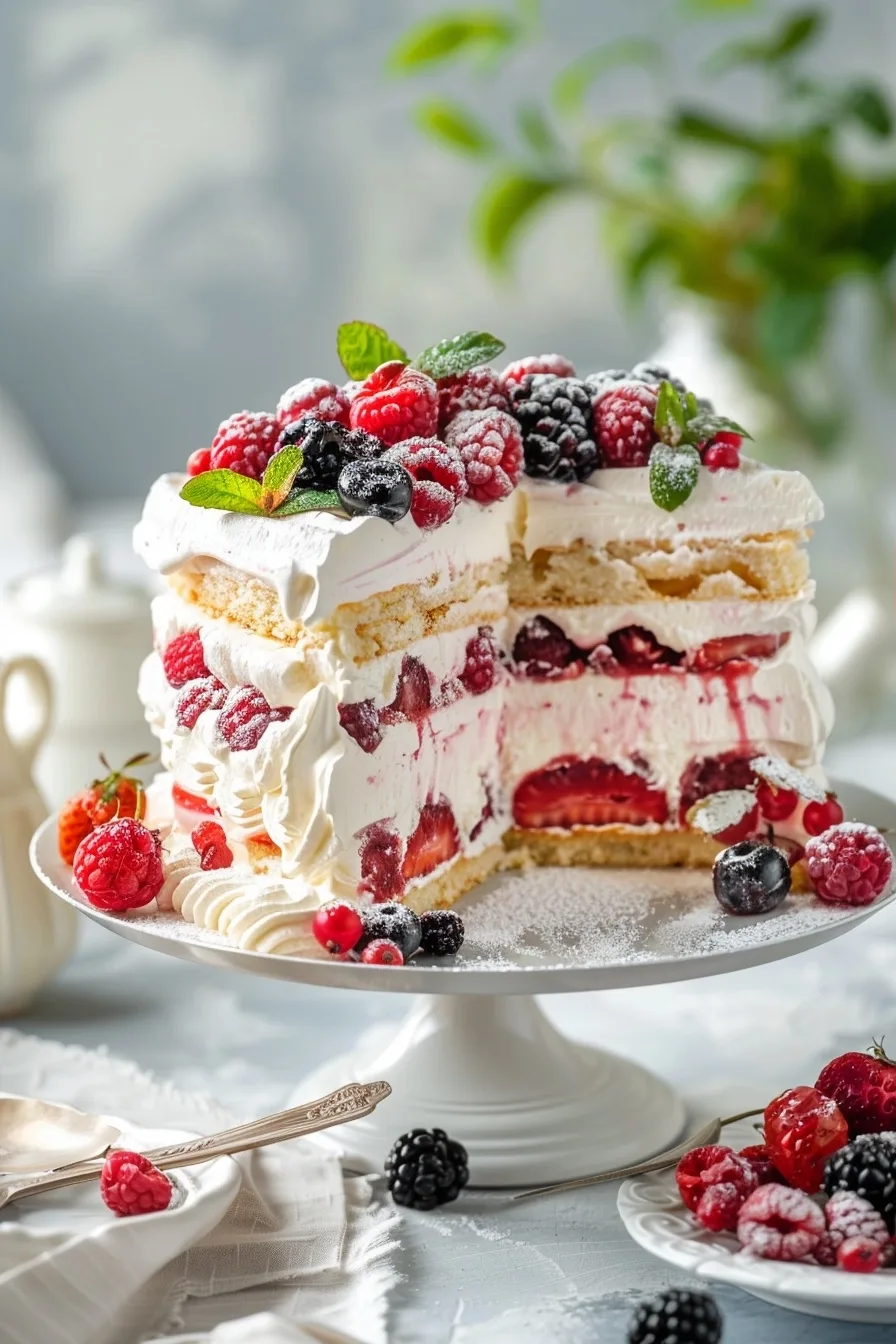 No Bake Summer Berry Icebox Cake 4 image 1781033658532