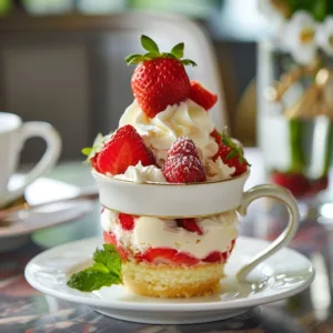 Strawberry Shortcake in a Cup Delight