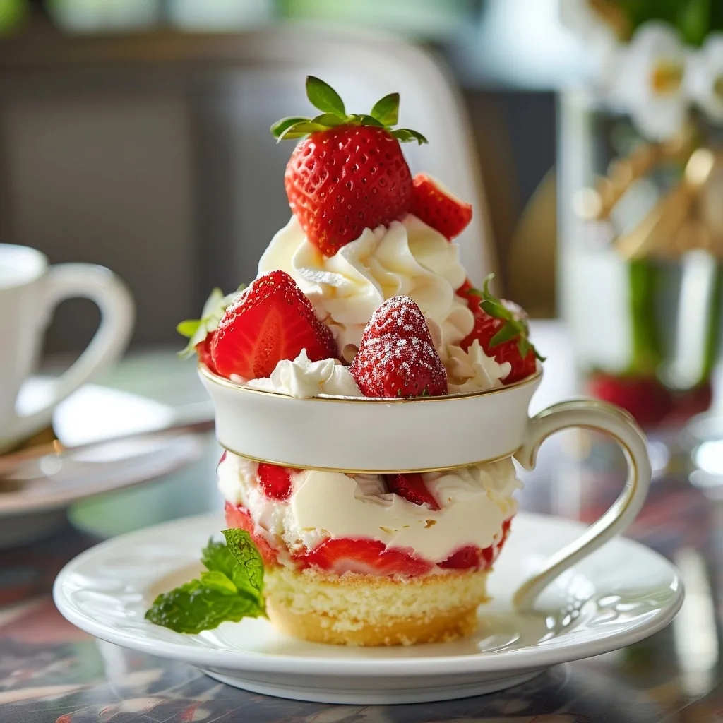 Strawberry Shortcake in a Cup Delight