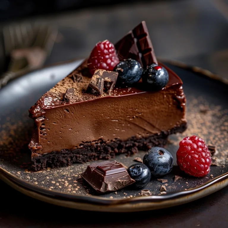 No-Bake Chocolate Cheesecake 8 Ingredients