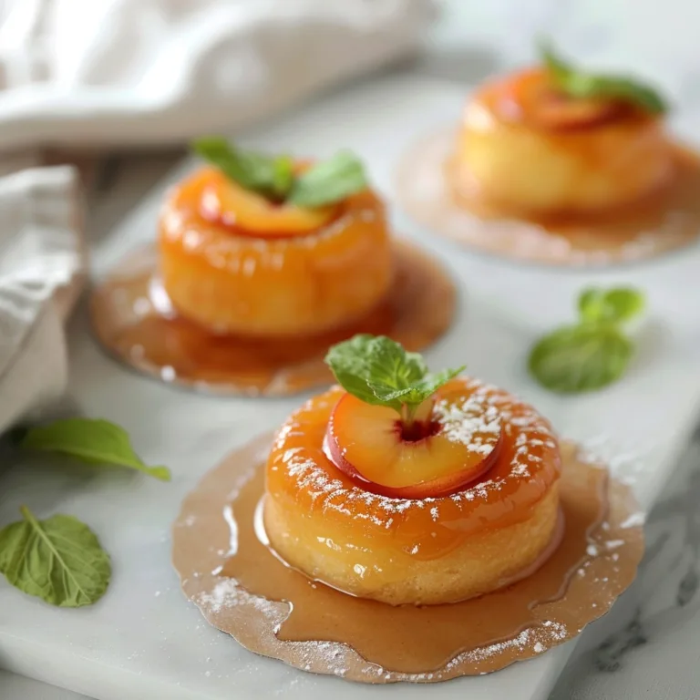 Fresh Mini Peach Upside Down Cakes