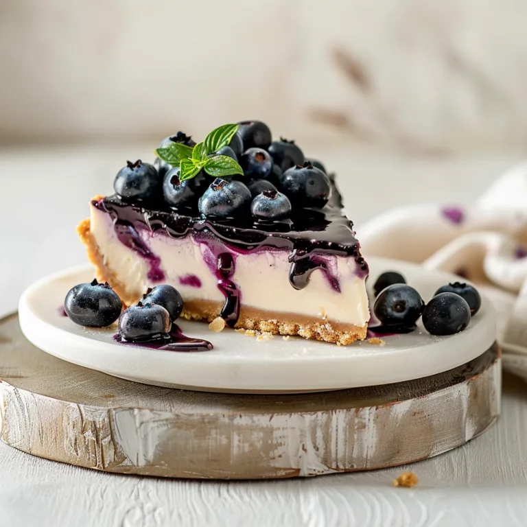 Blueberry Cheesecake No Bake Perfection