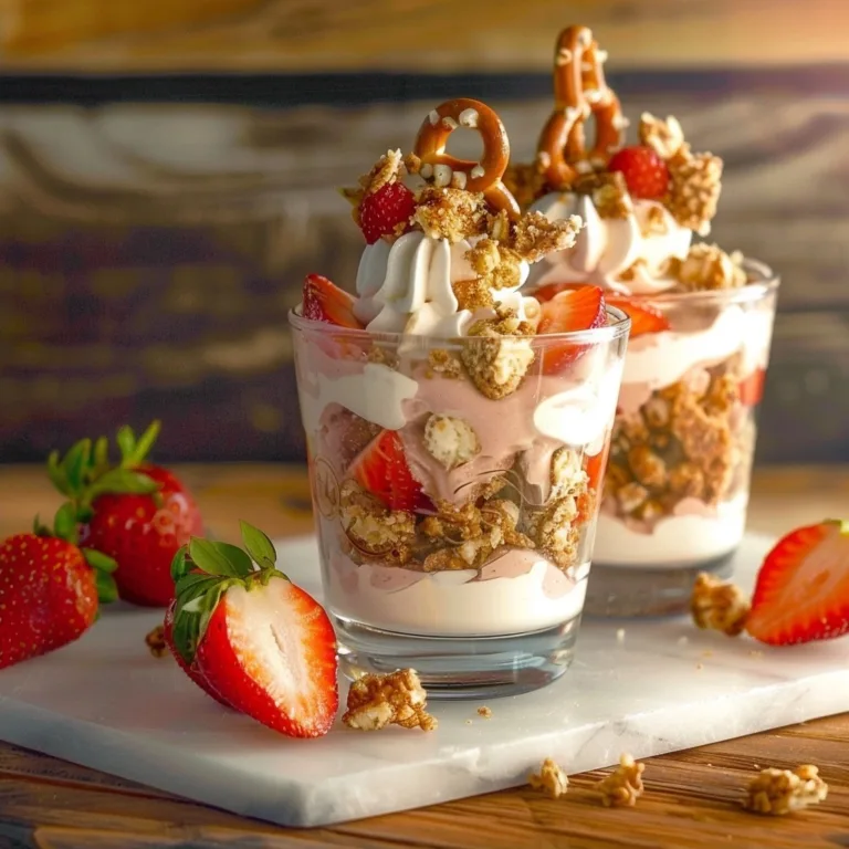 Strawberry Pretzel Salad Parfaits