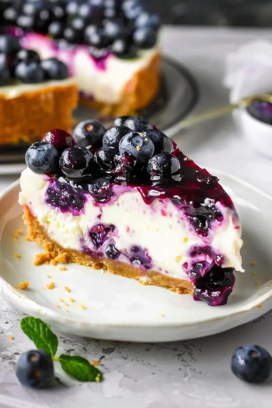 No Bake Blueberry Cheesecake Perfection 4 image 1781971392191