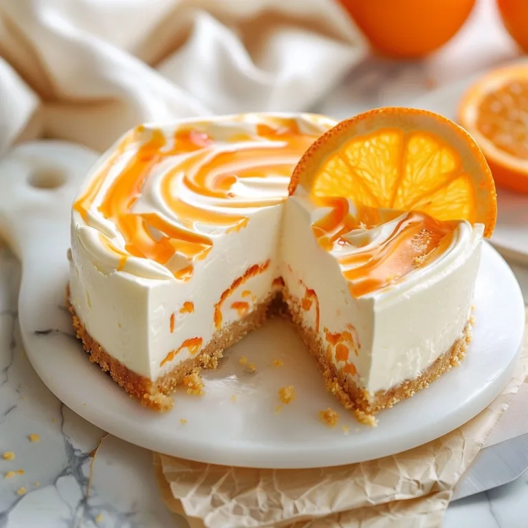 No-Bake Orange Creamsicle Cheesecake