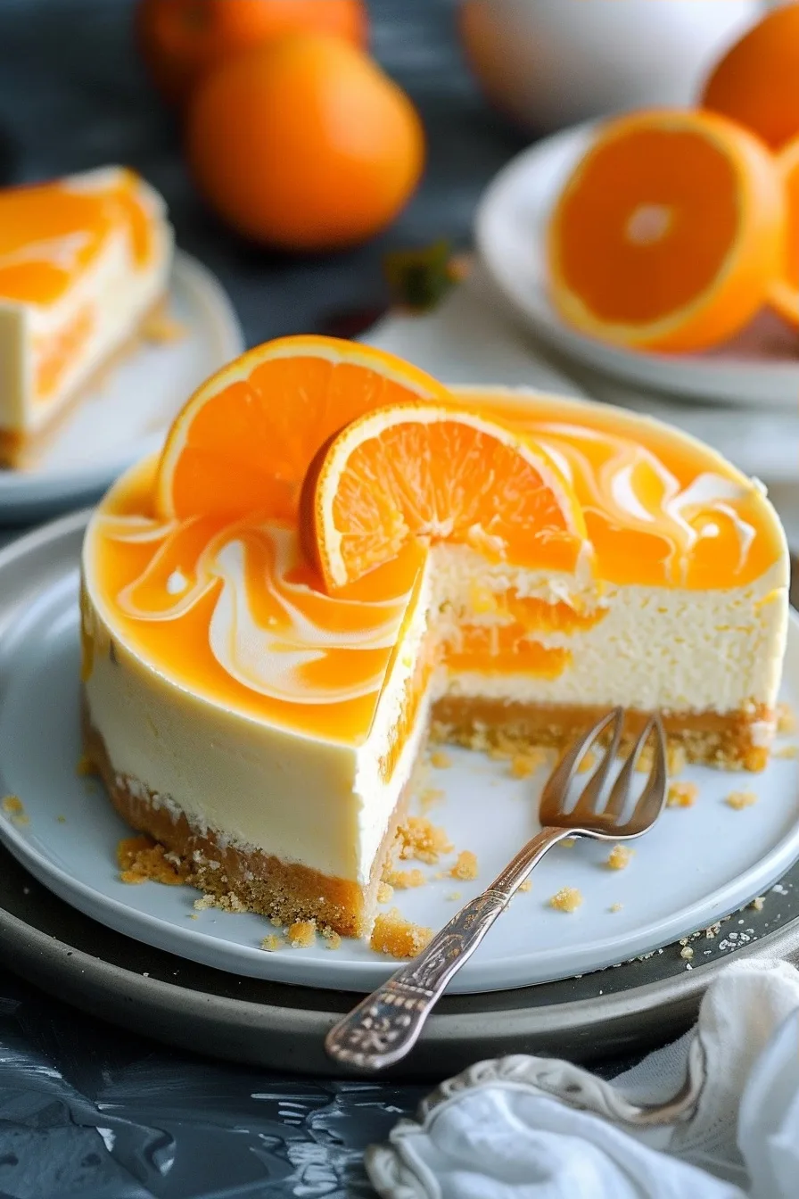 No-Bake Orange Creamsicle Cheesecake 4 image 1781971428873