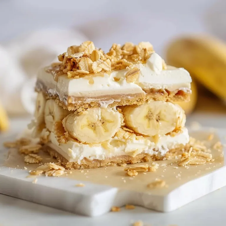 Banana Pudding Dream Bars No Bake