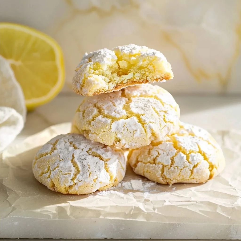 Lemon Crinkle Cookies: A Zesty Delight