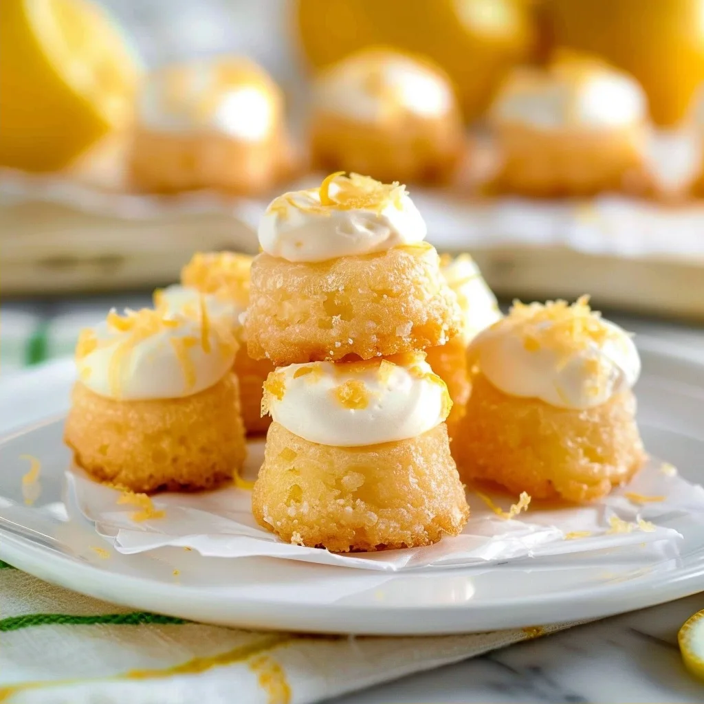 Mini Lemon Drop Cakes: Zesty Bites of Sunshine