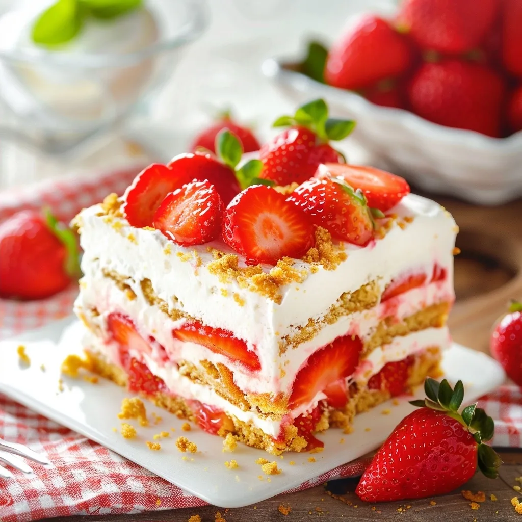 Strawberry Shortcake Icebox Cake Recipe