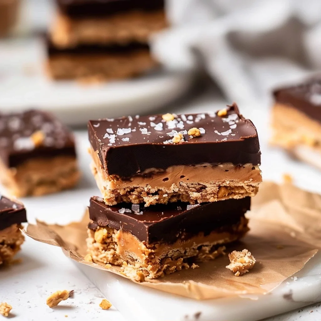 No Bake Chocolate PB Bars Recipe