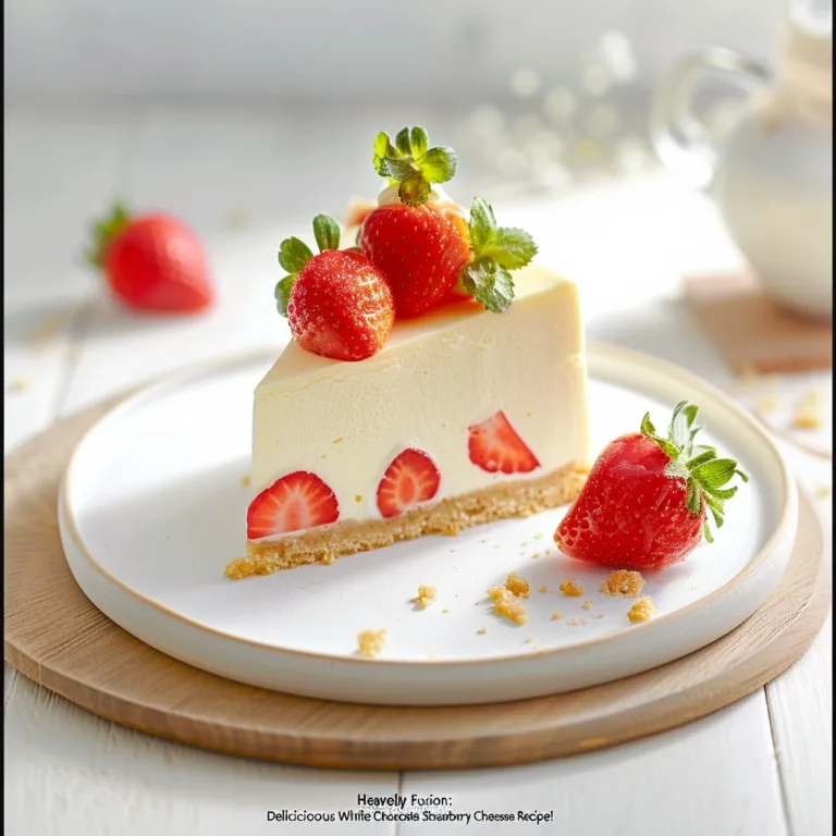 Heavenly Fusion: Delicious White Chocolate Strawberry Cheesecake Recipe!