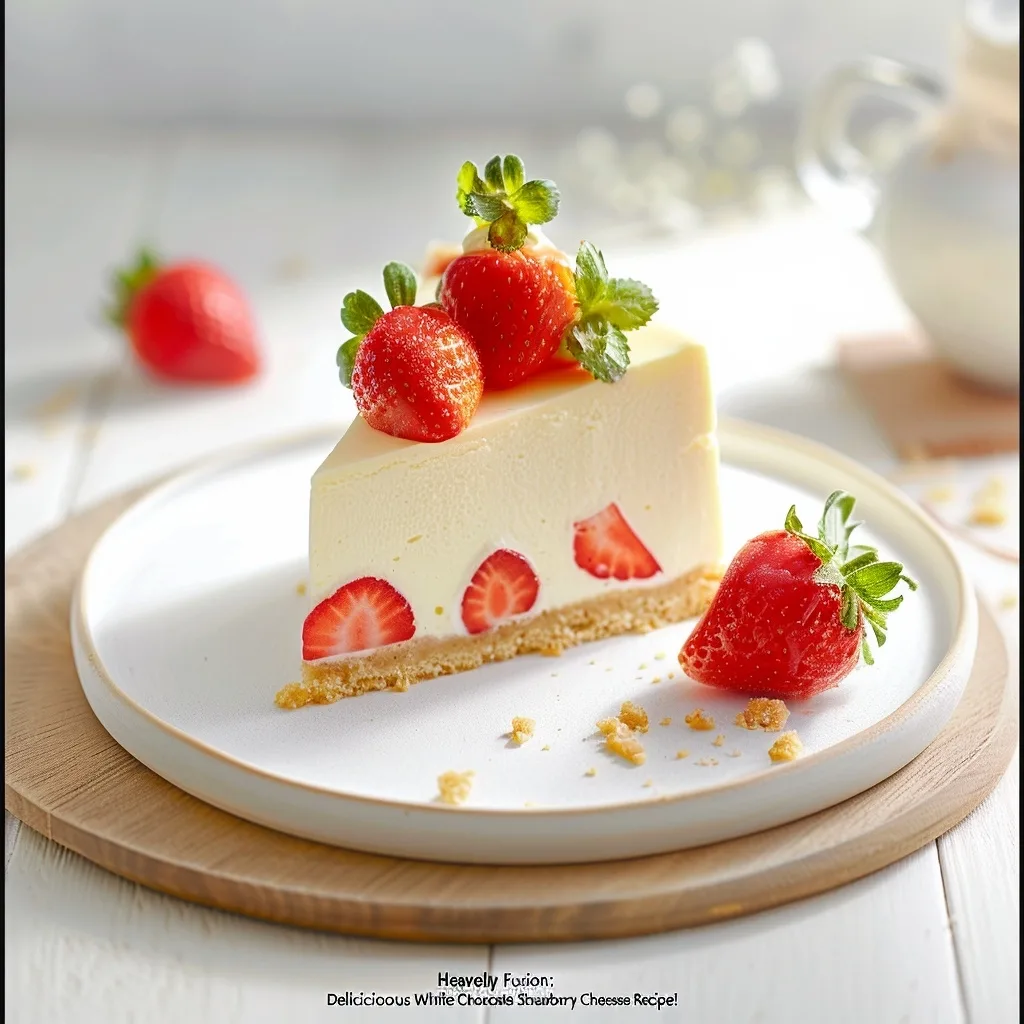 Heavenly Fusion: Delicious White Chocolate Strawberry Cheesecake Recipe!