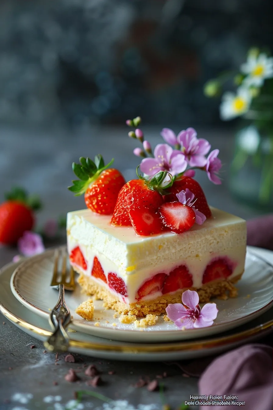 Heavenly Fusion: Delicious White Chocolate Strawberry Cheesecake Recipe! 4 image 1783182328011
