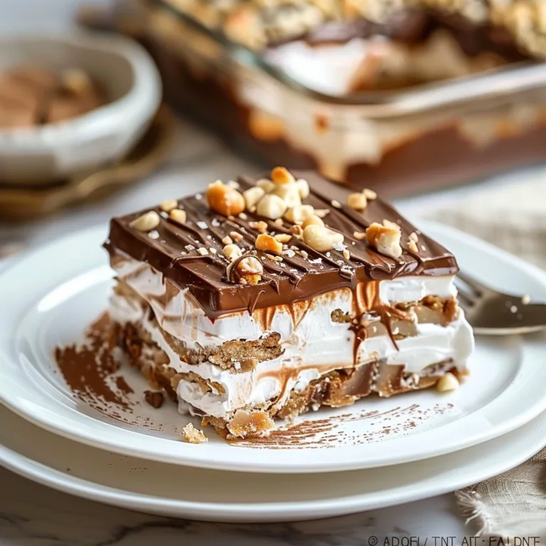 No Bake Peanut Butter Chocolate Lasagna Recipe