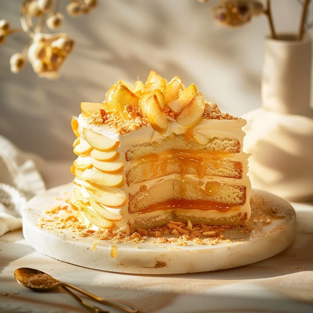 No Bake Caramel Apple Cake for Fall Eaters