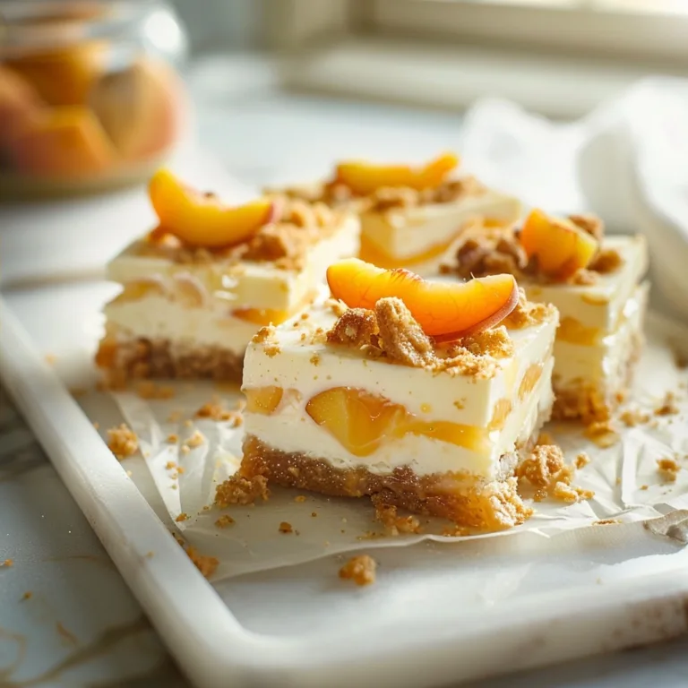 Peach Cobbler Cheesecake Bars: A Creamy Fruit Dessert