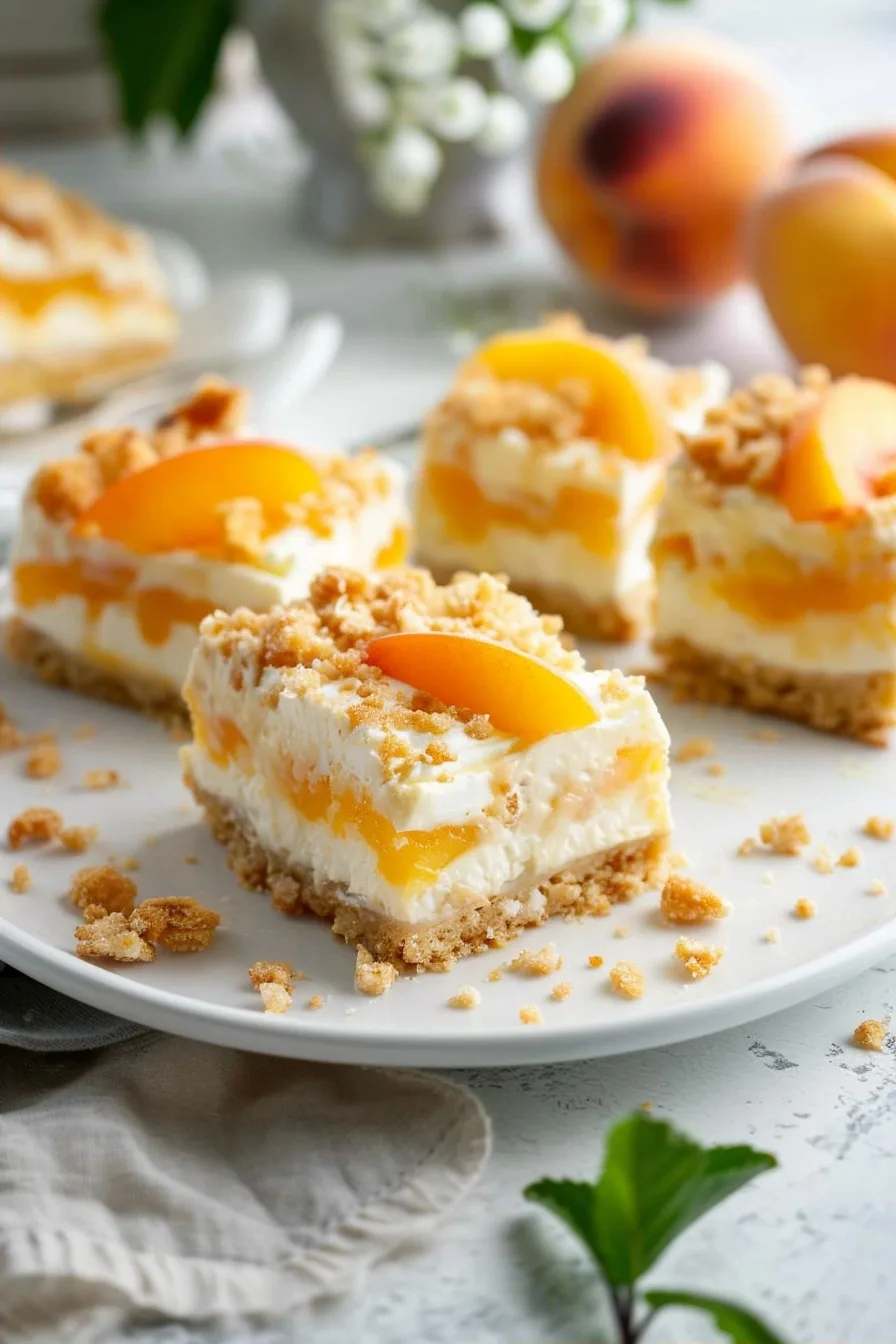 Peach Cobbler Cheesecake Bars: A Creamy Fruit Dessert 4 image 1784155839185