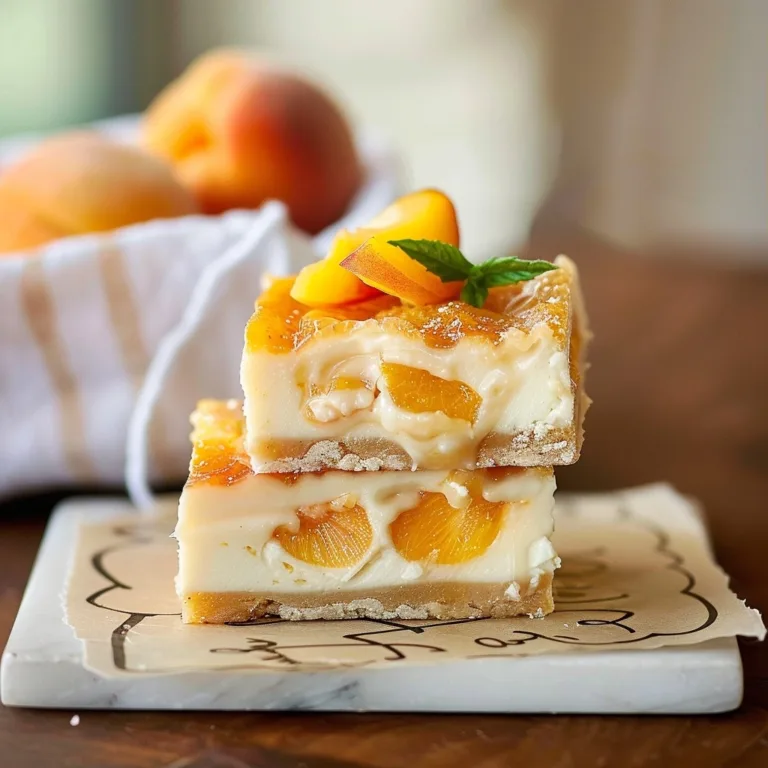 Peaches and Cream Cheesecake Bars 2 Easy Recipe